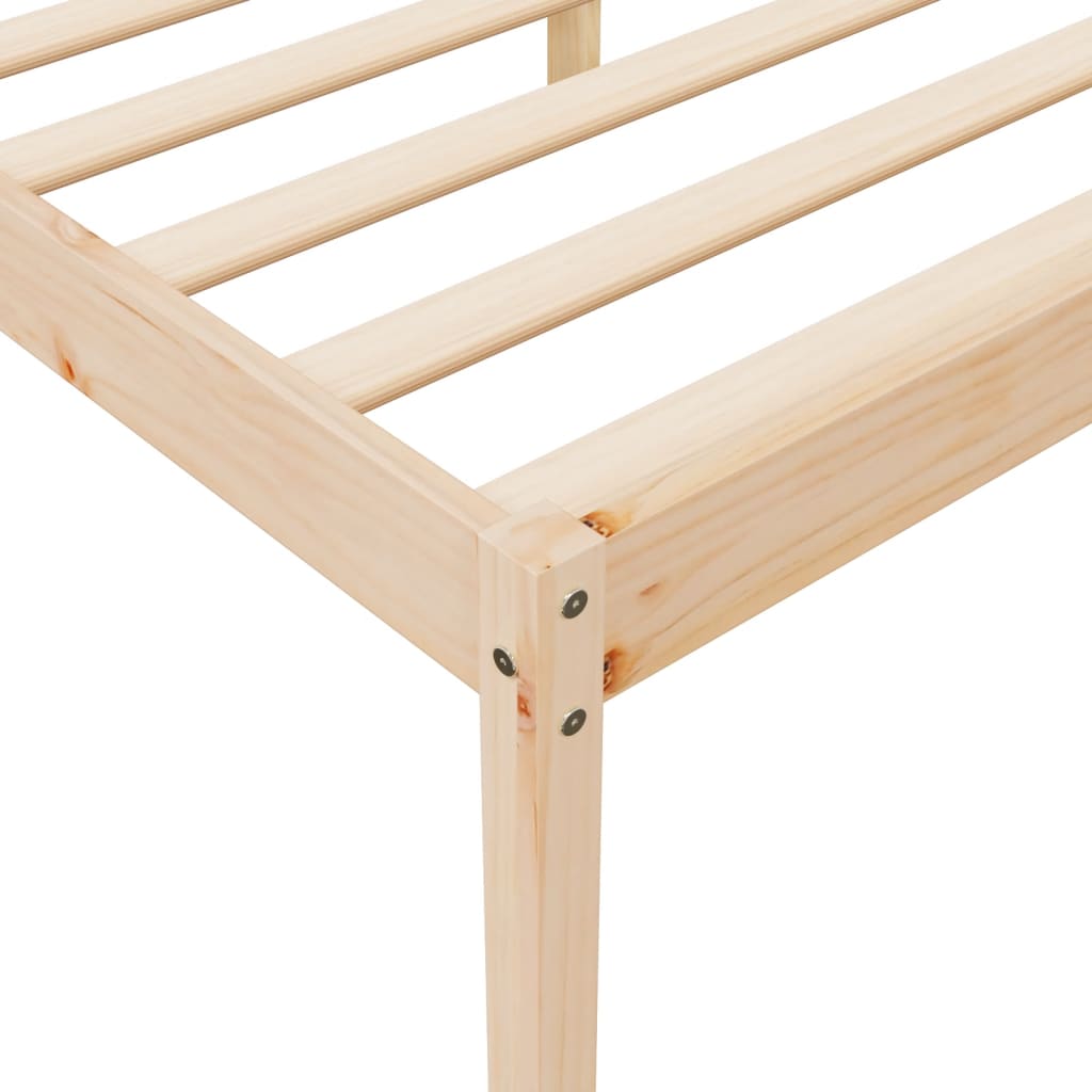 Senior Bed Frame 120x190 cm Small Double Solid Pine High Frame without Mattress