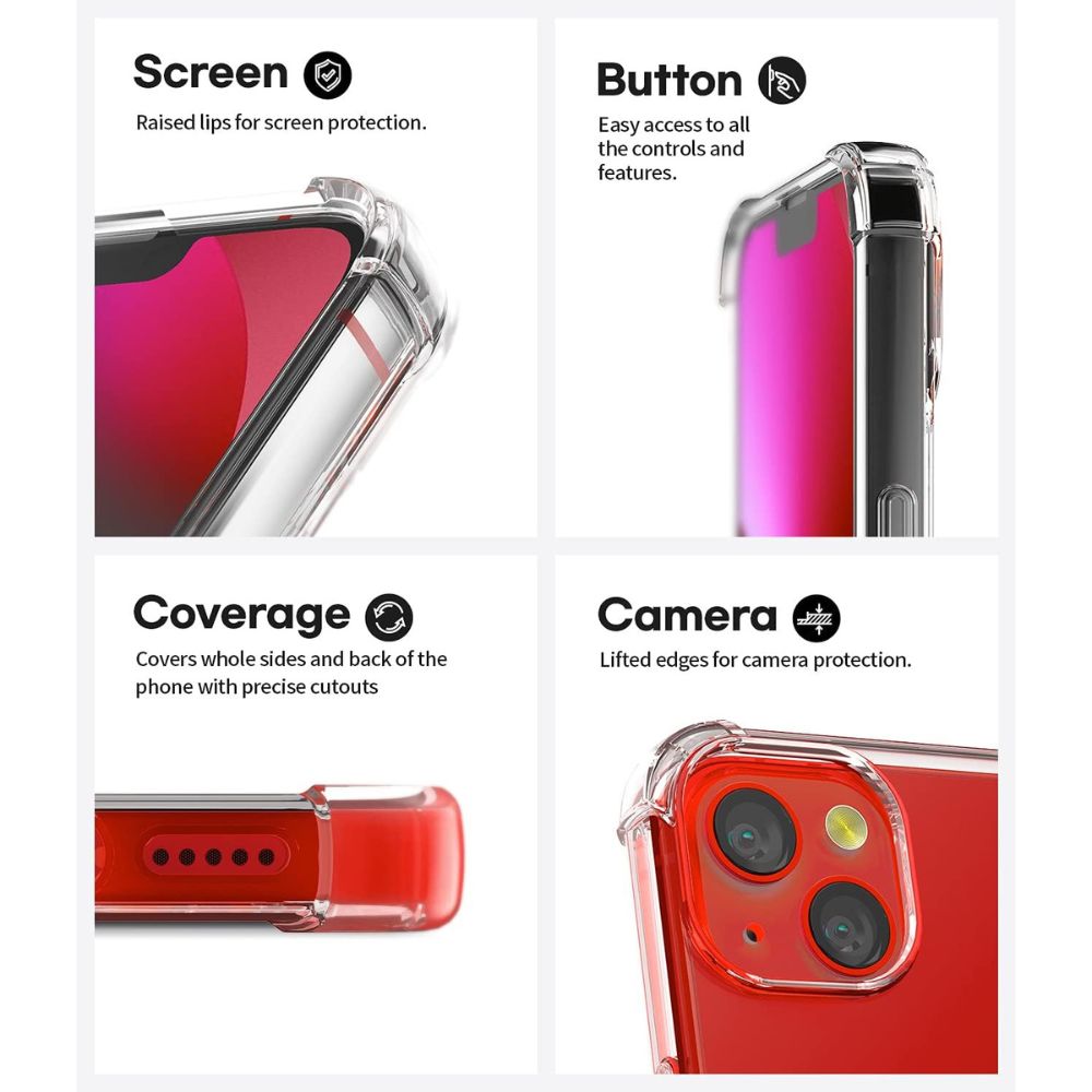 iPhone Clear Silicone Case Shockproof Slim Protective Cover Anti Drop