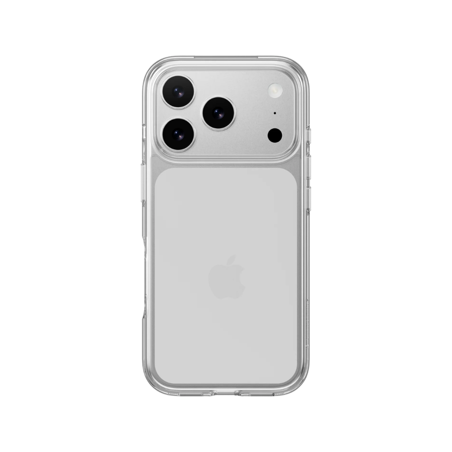Phone case with red and beige horizontal stripes on a white background