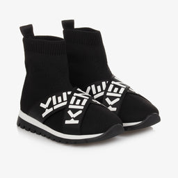 KENZO Sock Sneakers, Logoed Elastic Tape, Sport Trainer UK 2.5 / EU 35