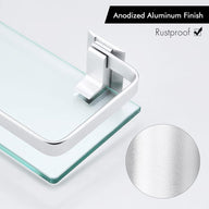 KES Bathroom Glass Shelf Wall Mounted, 2 Tier Aluminum & Tempered Glass - Massive Discounts