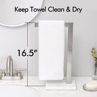 KES Hand Towel Holder with Marble Base for Bathroom Countertop, Free Standing - Massive Discounts