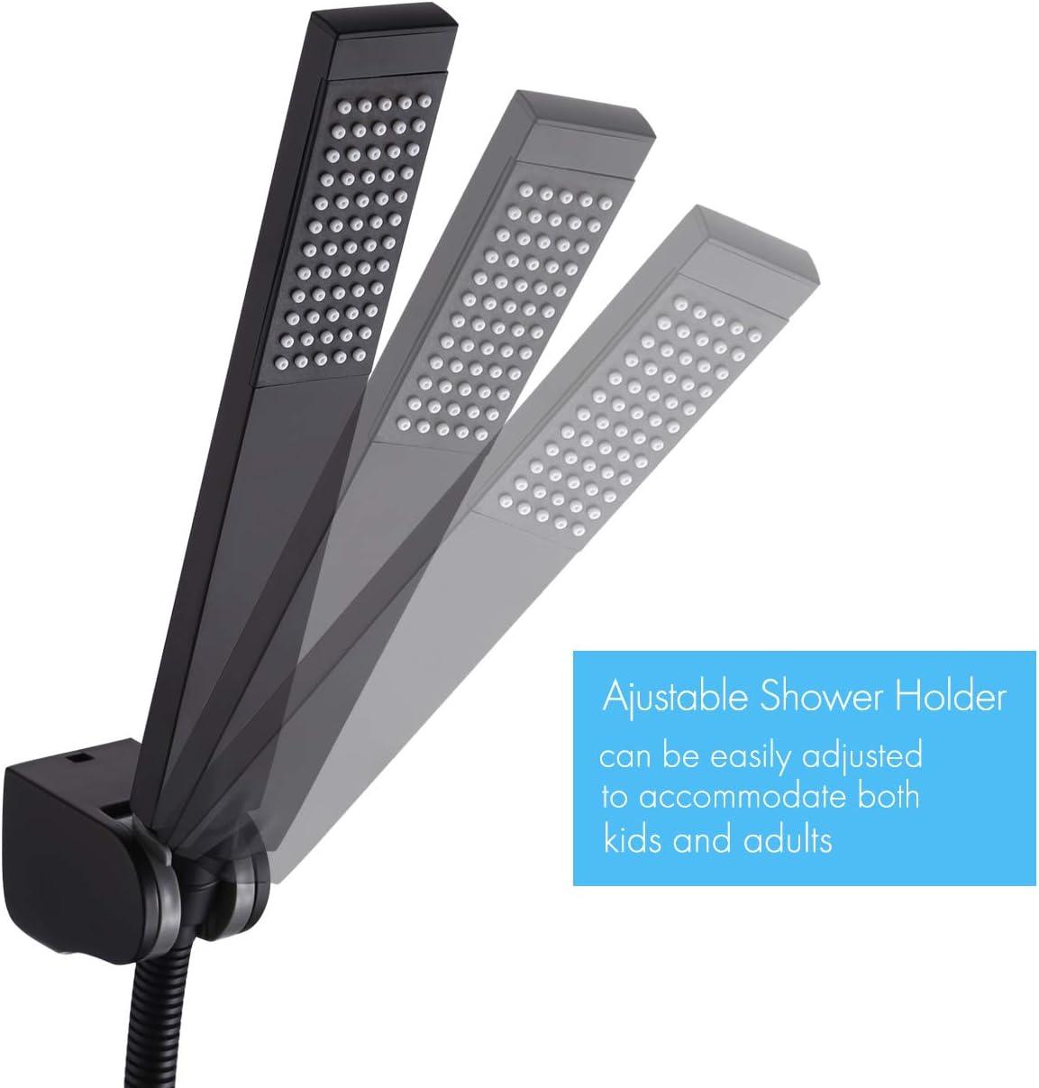 KES Handheld Shower Head with Hose and Shower Bracket Matte Black - Massive Discounts