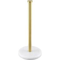 KES Kitchen Roll Holder Stainless Steel Free Standing 14cm Marble Base Gold - Massive Discounts