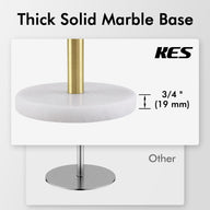 KES Kitchen Roll Holder Stainless Steel Free Standing 14cm Marble Base Gold - Massive Discounts