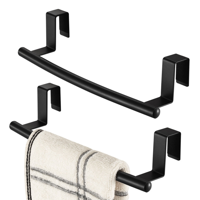 Over The Door Towel Bar Towel Rack Kitchen Bathroom Over Cabinet Set of 2 KES