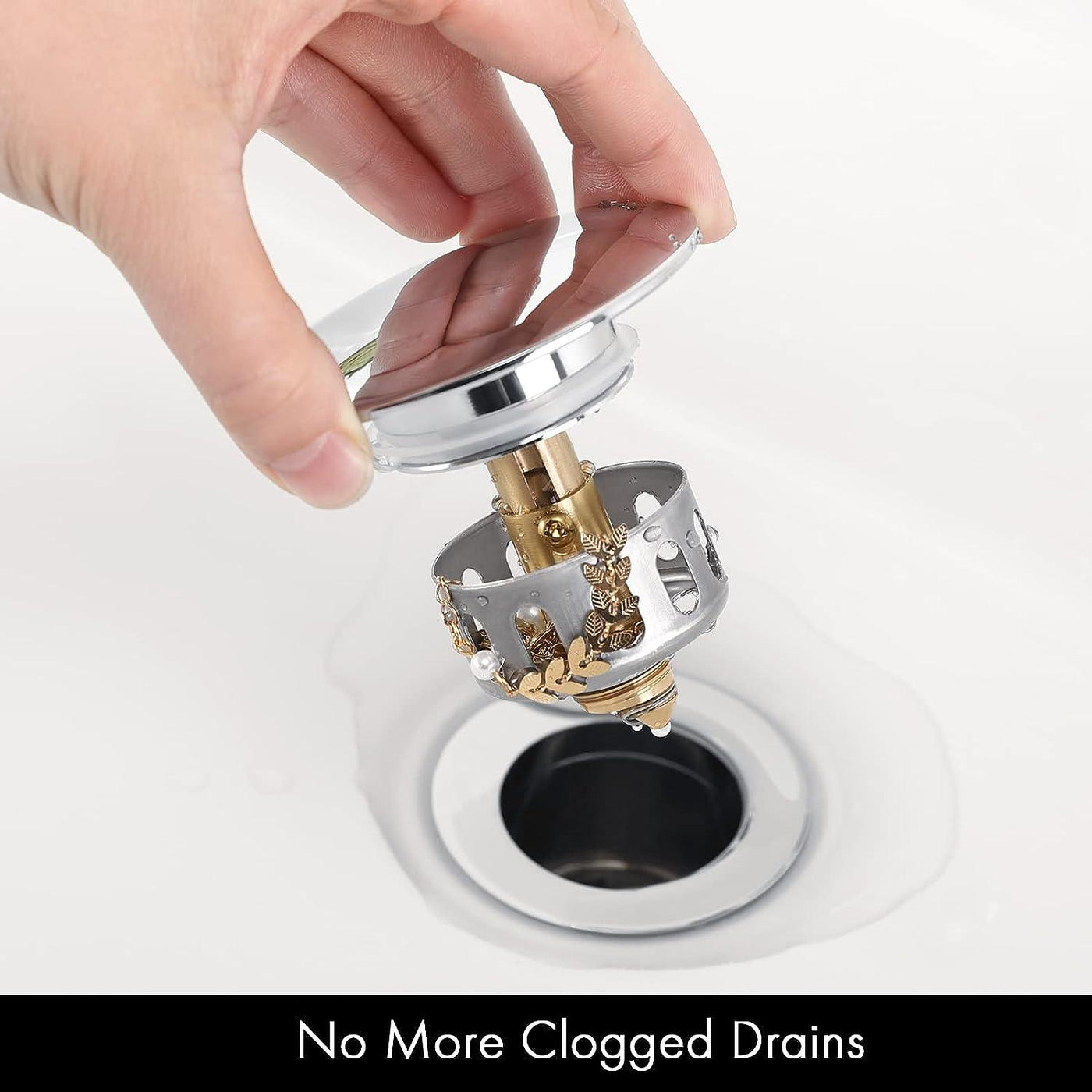 KES Sink Drain without Overflow Sink Plug Drain Valve Pop-up Valve Drain Plug - Massive Discounts