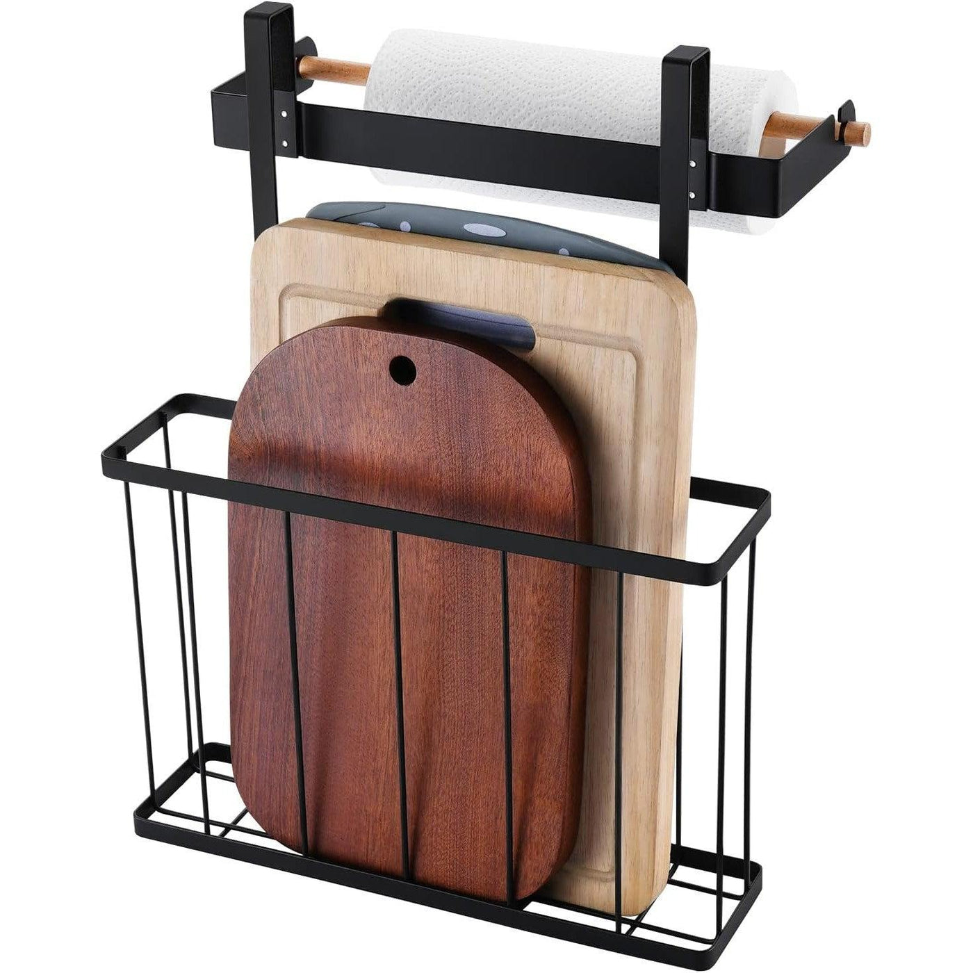 KES Storage Basket with Kitchen Roll Holder, Over Door - Massive Discounts