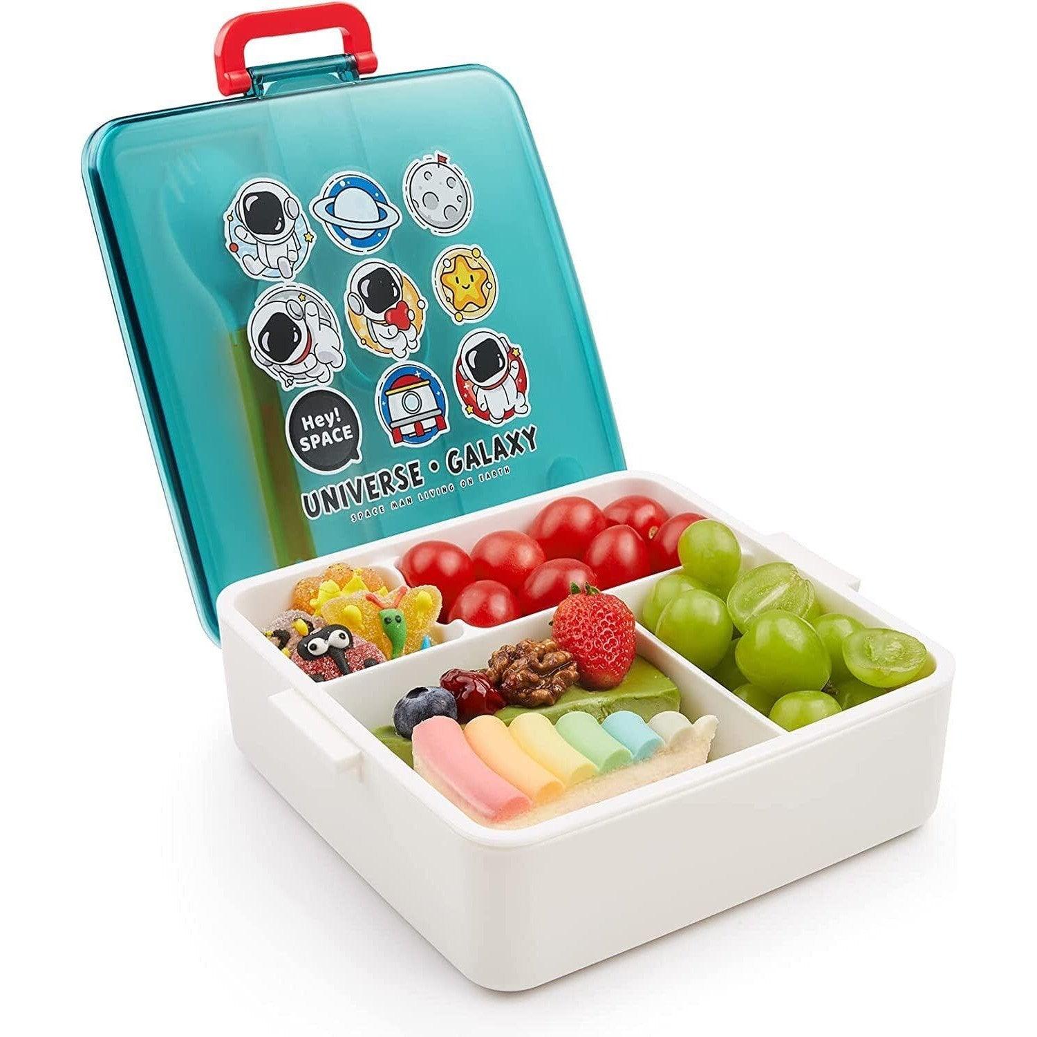 Kids Bent Lunch Box with Leak-Proof Design and Sauce Jar, 1300ml Capacity - Massive Discounts