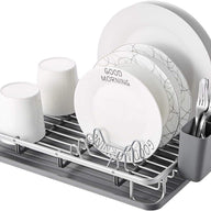 KINGRACK 31x44cm Aluminum Dish Drying Rack with Removable Drip Tray - Massive Discounts