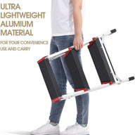 KINGRACK Aluminum Foldable Step Ladder 3 Step, Lightweight Load 150 Kg - Massive Discounts