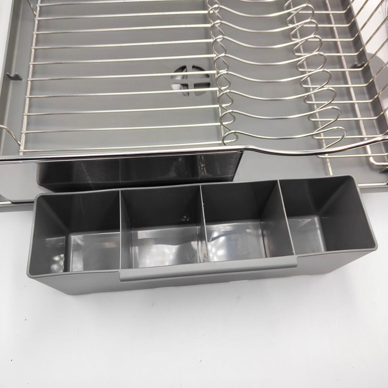 KINGRACK Dish Drainer, Stainless Steel 4 Compartment Utensil Holder - Massive Discounts