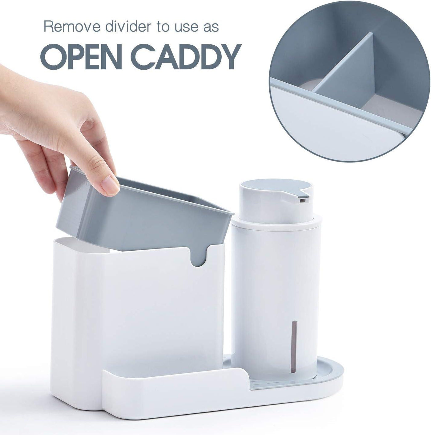 KINGRACK Sink Caddy with Soap Dispenser Pump For Kitchen / Bathroom - Massive Discounts
