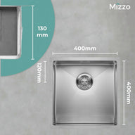 Kitchen Sink Mizzo Linea 40x40 cm Stainless Steel Satin Finish - Massive Discounts