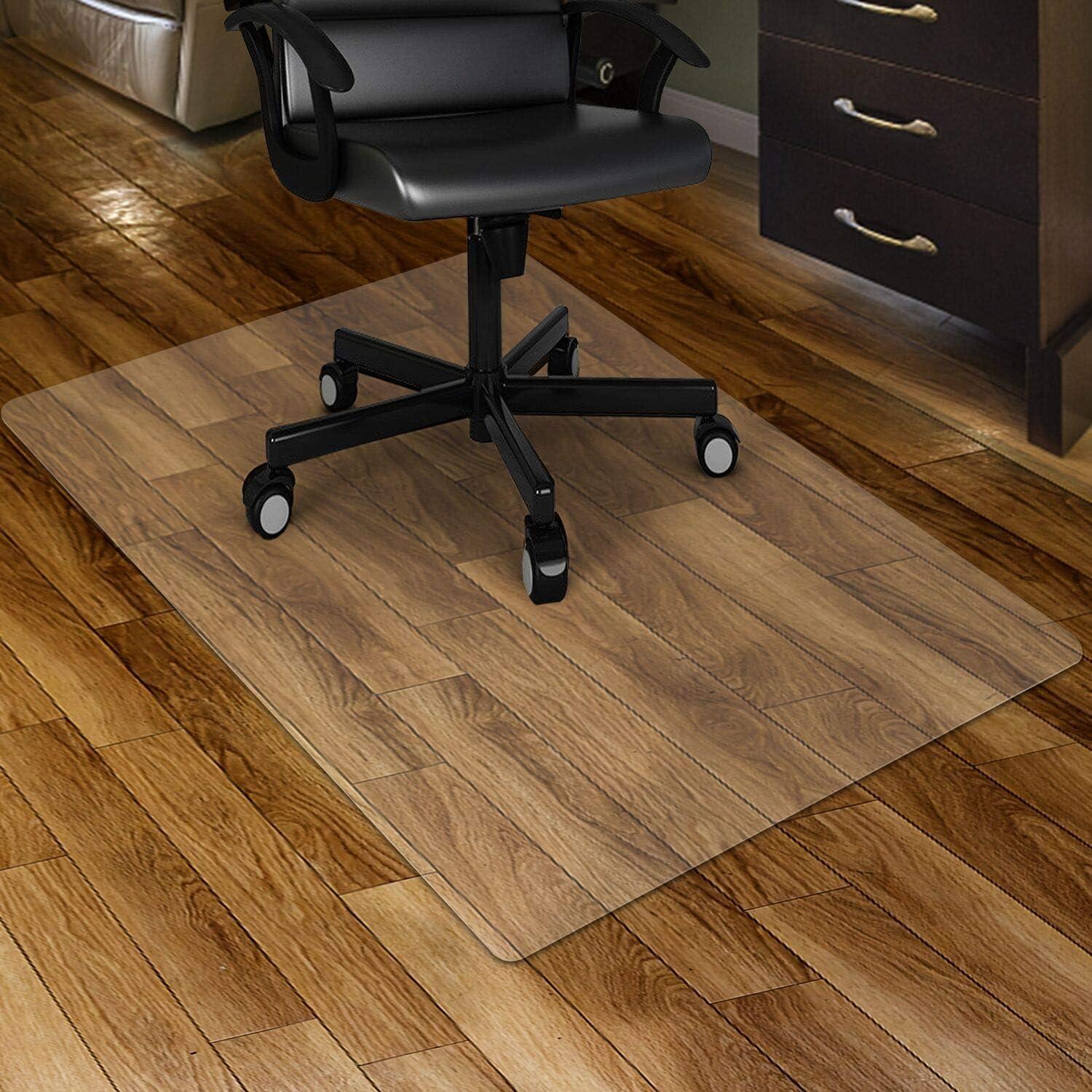 Kuyal Clear Chair mat for Hard Floors 90x120cm (3'x4') Wood/Tile Protection - Massive Discounts