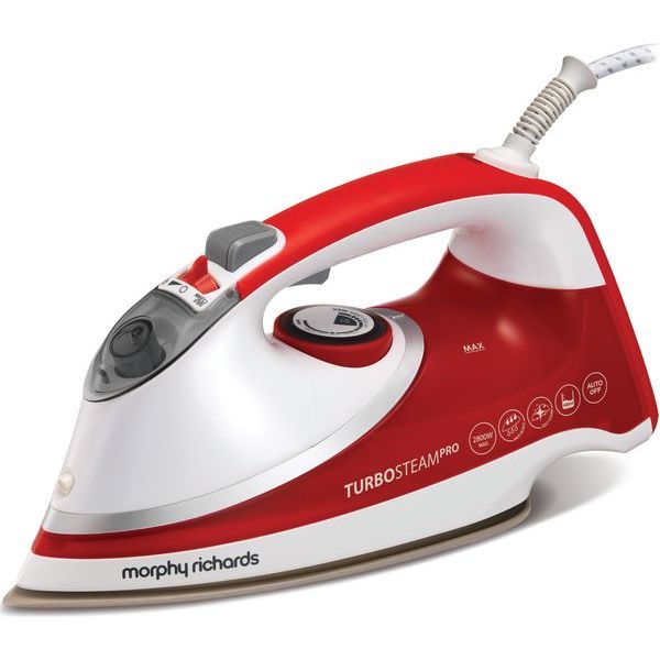 Steam Iron Turbosteam Pro Pearl Powerful Steam White Red MORPHY RICHARDS