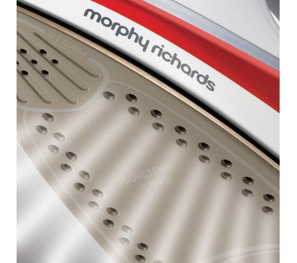 Steam Iron Turbosteam Pro Pearl Powerful Steam White Red MORPHY RICHARDS