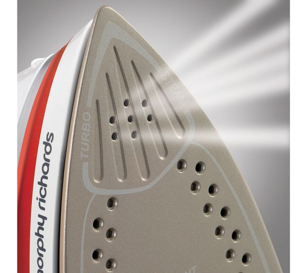 Steam Iron Turbosteam Pro Pearl Powerful Steam White Red MORPHY RICHARDS