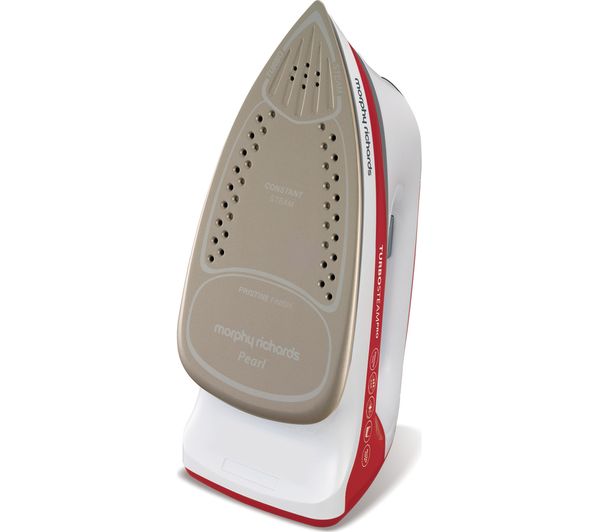 Steam Iron Turbosteam Pro Pearl Powerful Steam White Red MORPHY RICHARDS