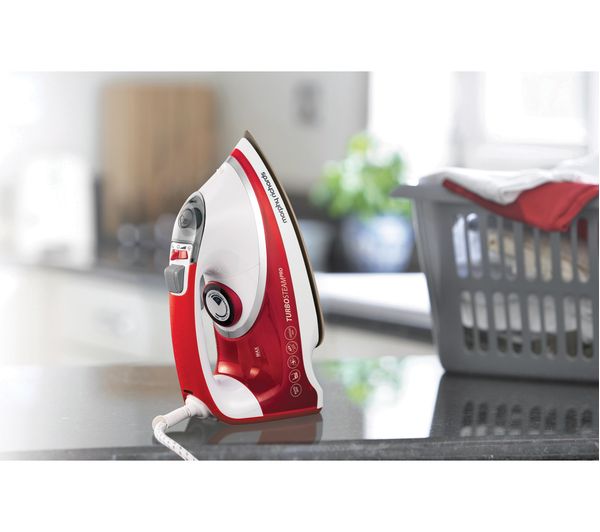 Steam Iron Turbosteam Pro Pearl Powerful Steam White Red MORPHY RICHARDS