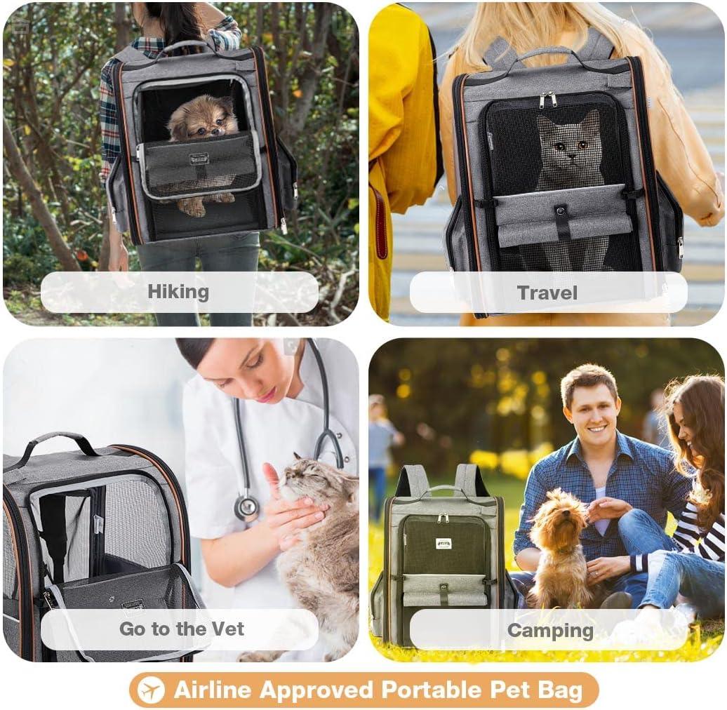 Large Cat Backpack Carrier Expandable Dog for 2 Cats fit up to 8Kg - Massive Discounts