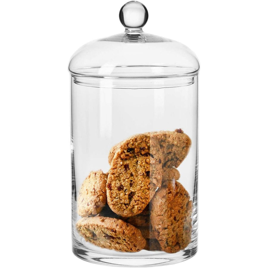 Large Glass Storage Cookie Biscuit Jar with Lid | 2.7 l |Big Glass Sweet Jars - Massive Discounts