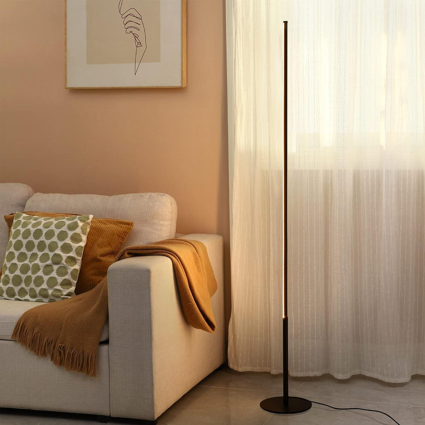 LED Floor Lamp, 57.5in Stepless Dimmable 1100Lm 3000K Warm White - Massive Discounts