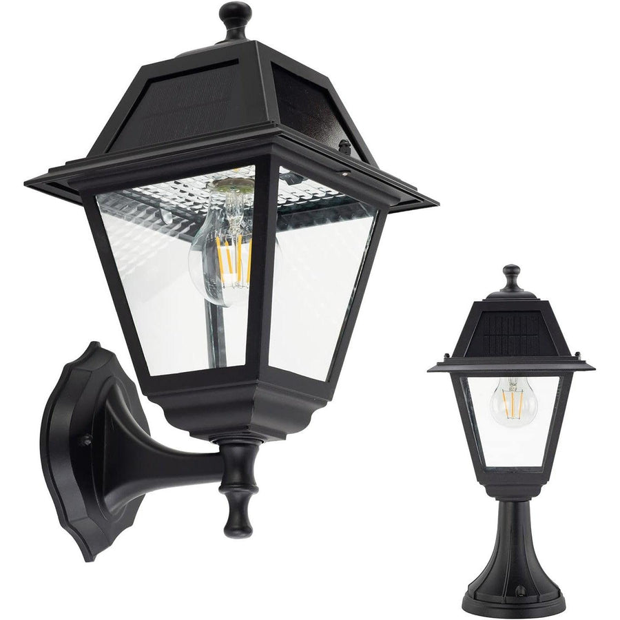 LUTEC LED Solar Outdoor Wall Light Dusk to Dawn Solar Post - Massive Discounts