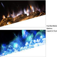 M.C.Haus Electric Fireplace Touch Screen Glass Panel Colorful 102cm - Massive Discounts