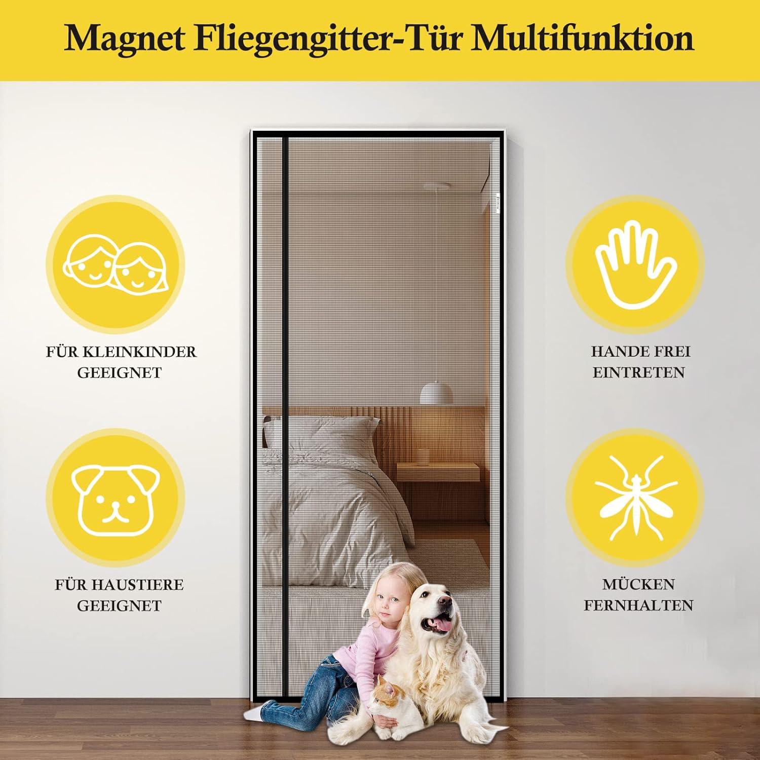 Magnetic Fly Screen for Door 100 x 210 cm Insect Screen Door - Massive Discounts