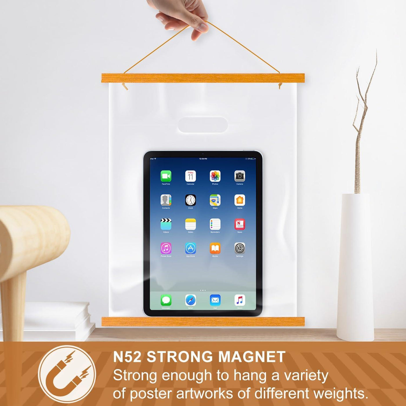 Magnetic Poster Frame: 84cm / 33in Wooden Hangers Kit for Canvas Art - Massive Discounts
