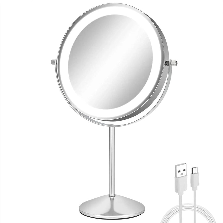 Makeup Mirror Magnification 8in with Light 3 Color Rechargeable - Massive Discounts