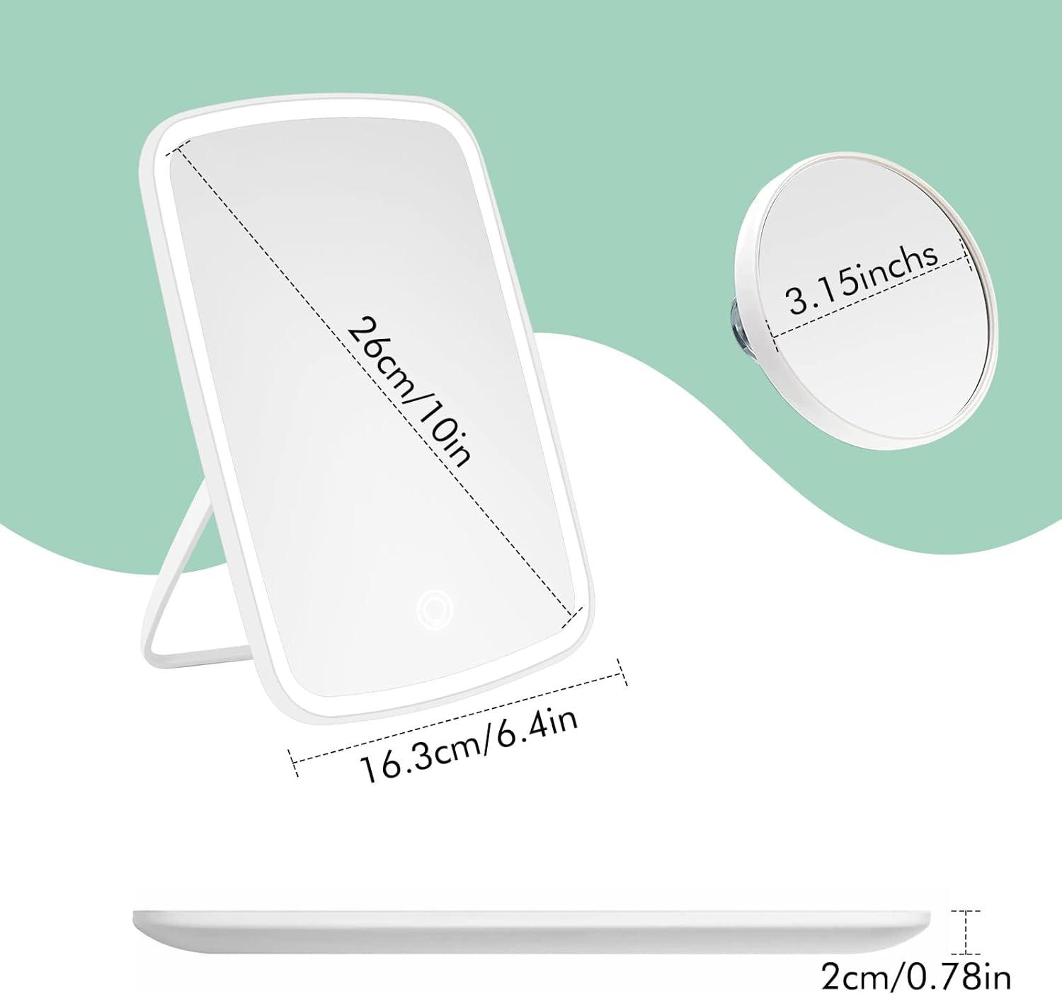 Makeup Vanity Mirror with Lights, 5x Magnifying Travel Mirror Rechargeable - Massive Discounts