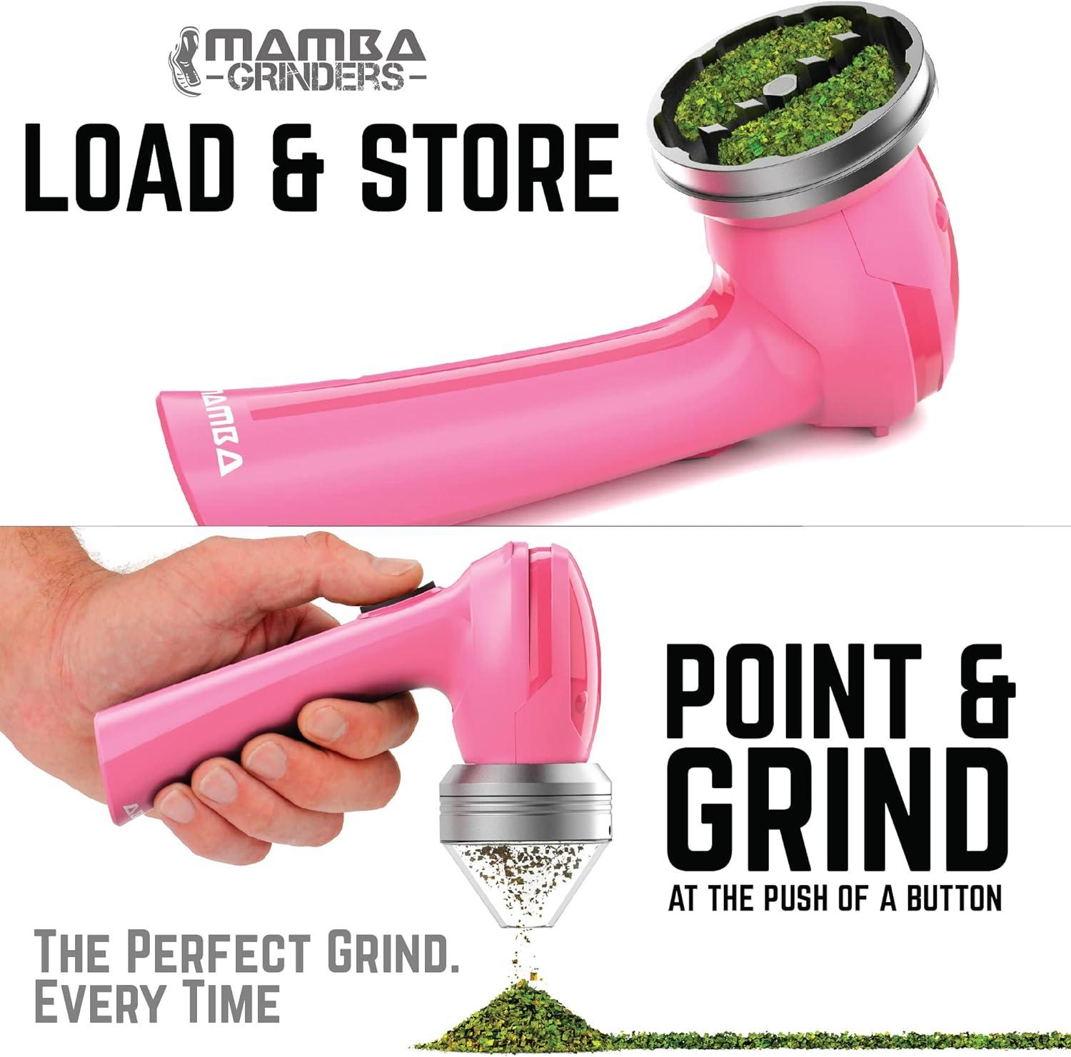 Mamba V2-55 2g 55mm Pink Electric Portable Herb Grinder Rechargeable - Massive Discounts