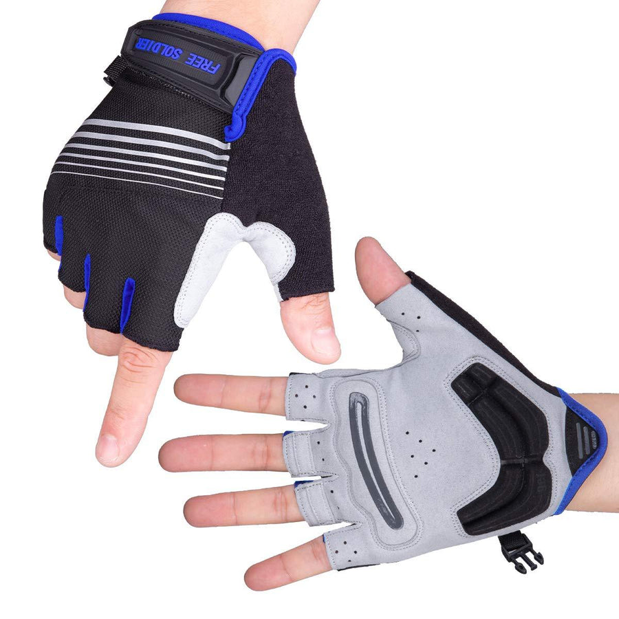 FREE SOLDIER Ergonomic Cycling Gloves with Shock Absorption and Anti-Slip Protection - Massive Discounts