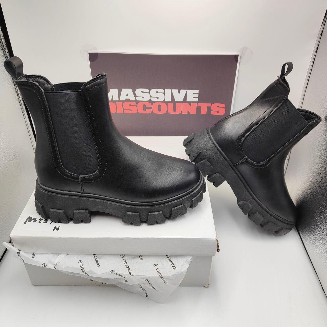 Black Boots for Womens Chunky Design Mertle - Massive Discounts
