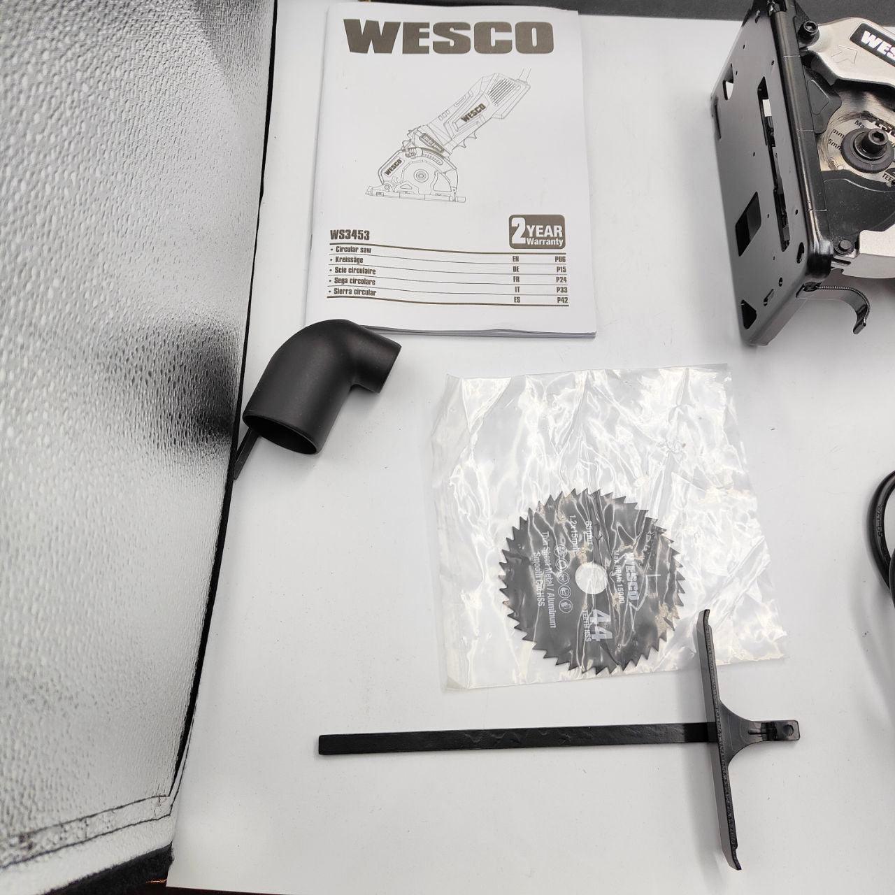 Mini Circular Saw, WESCO 500W 5100 RPM Compact with 2 Saw Blades - Massive Discounts