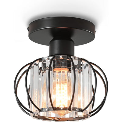 Small Crystal Ceiling Light E27 Pendant Chandelier 15cm Vintage Retro