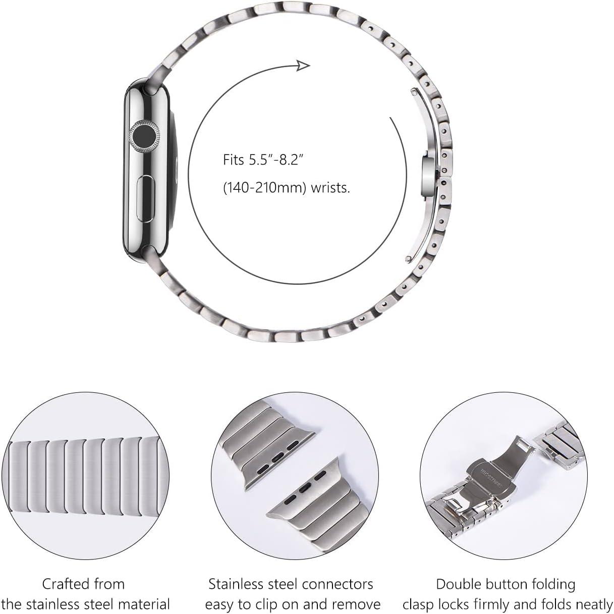 NewWays 49mm 45mm 44mm 42mm Metal Strap for Apple Watch Titanium - Massive Discounts
