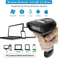 NT-1228BC Bluetooth CCD barcode scanner Handheld USB Wireless 1D CCD - Massive Discounts