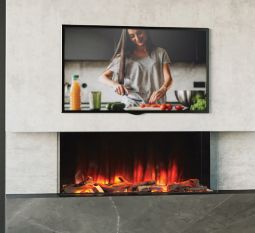 Charlton & Jenrick Polaris 1000E Electric Fireplace, Realistic Flames, LED 1-2kW