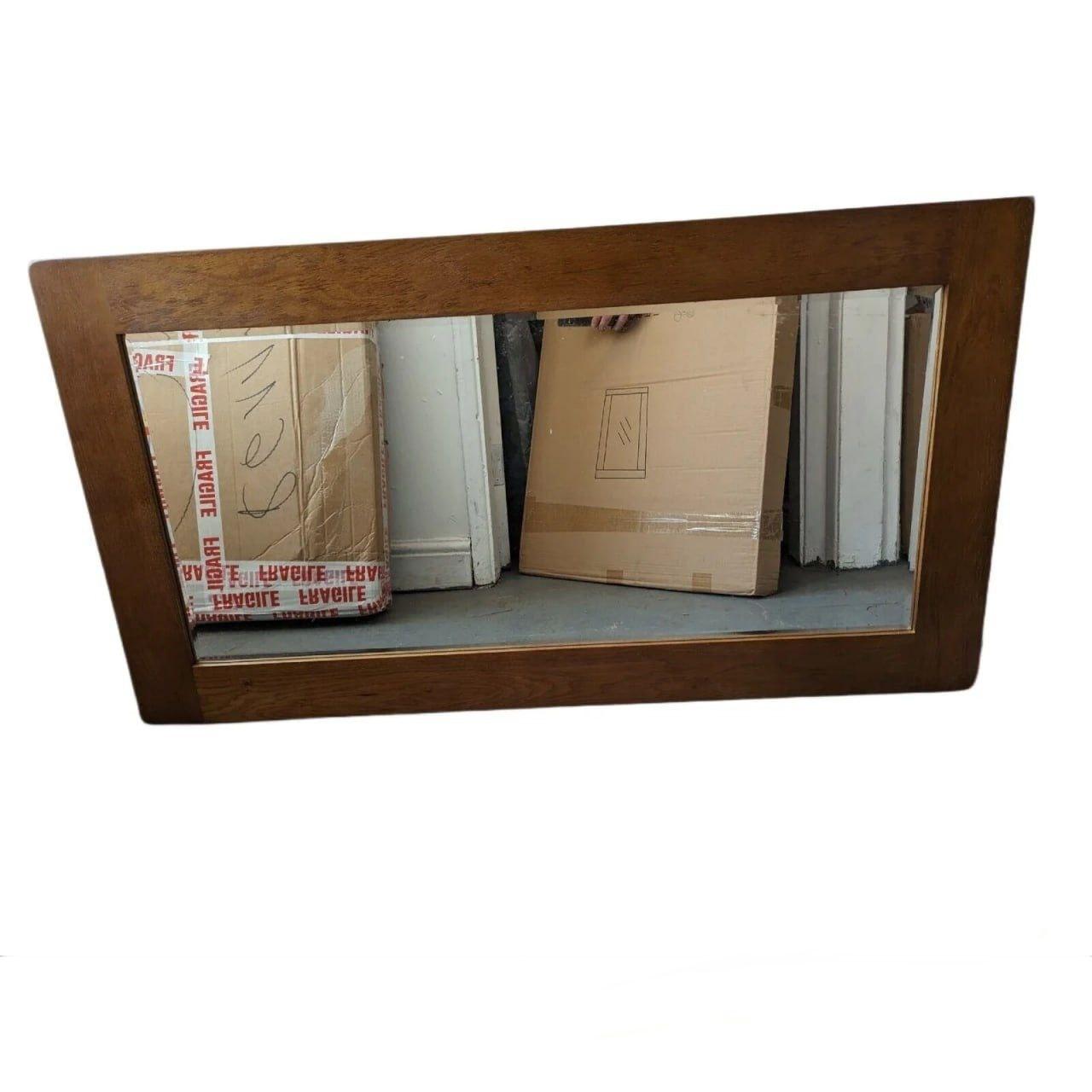 OAK Rustic Vintage Mirror Large Wall Lacquer Finished 112x60cm - Massive Discounts
