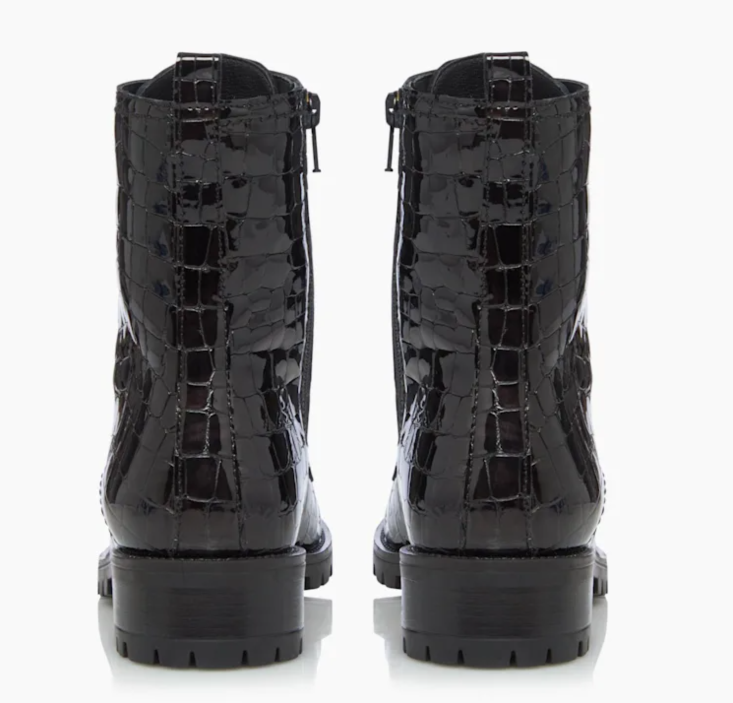 Dune London Hiker Boots Prestone Reptile Effect Leather UK 6 / EU 39
