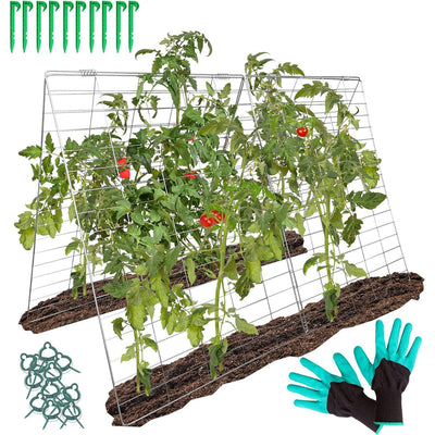 Garden Trellis for Climbing Plants Vegetables Plant Support Frame with Clips