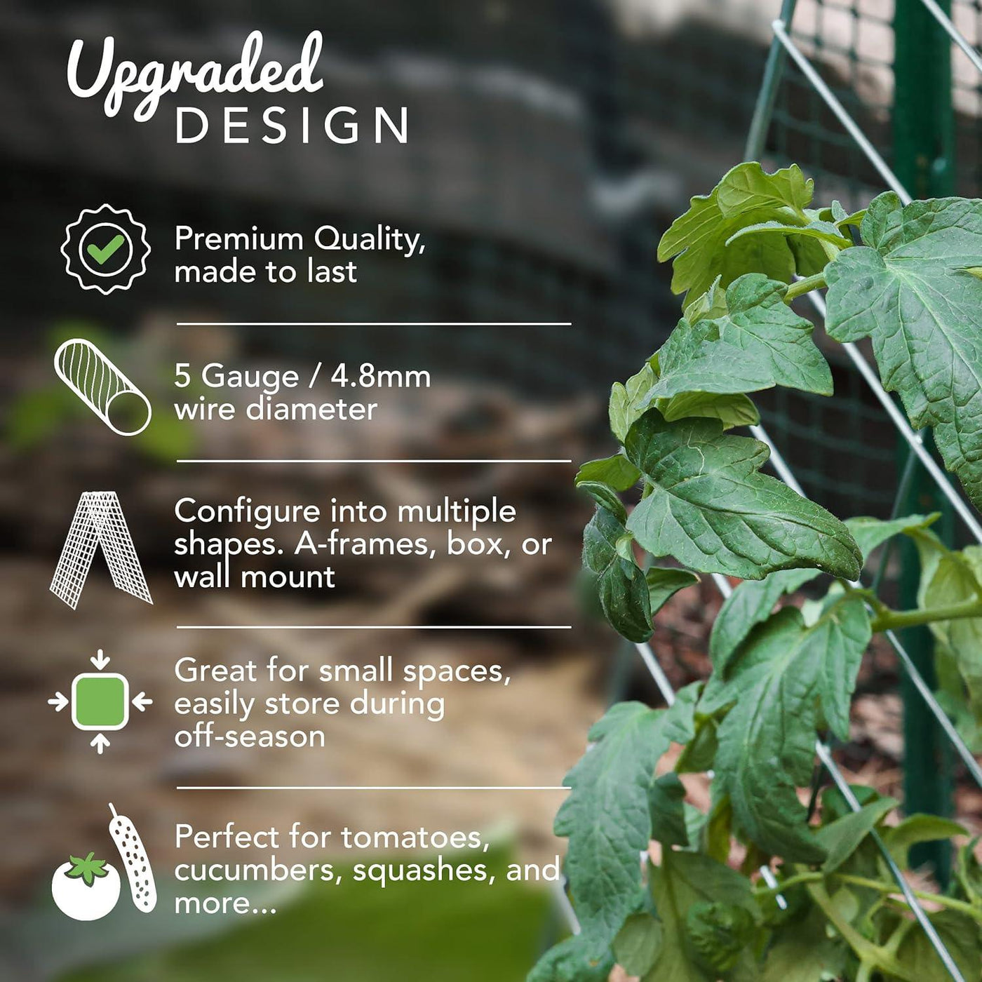 Outdoor Garden Trellis for Climbing Plants Vegetables with Support Clips - Massive Discounts