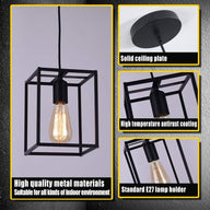 Pendant Light Vintage Retro Ceiling Lamp Industrial Black Metal Lamp - Massive Discounts