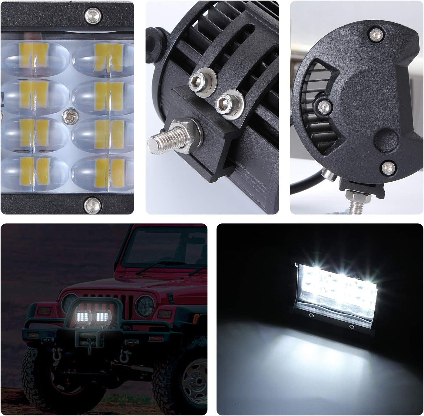 Philips 12 LED chips headlight 360° rotating compatible 9-30V anti-fog - Massive Discounts