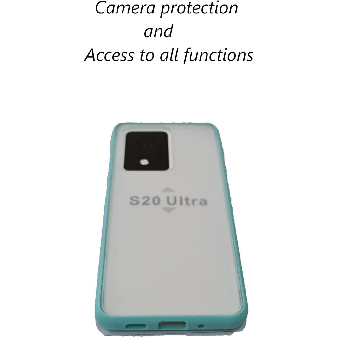 Phone Case Samsung S20 Ultra Case, Semitransparent Shockproof Sky Blue - Massive Discounts