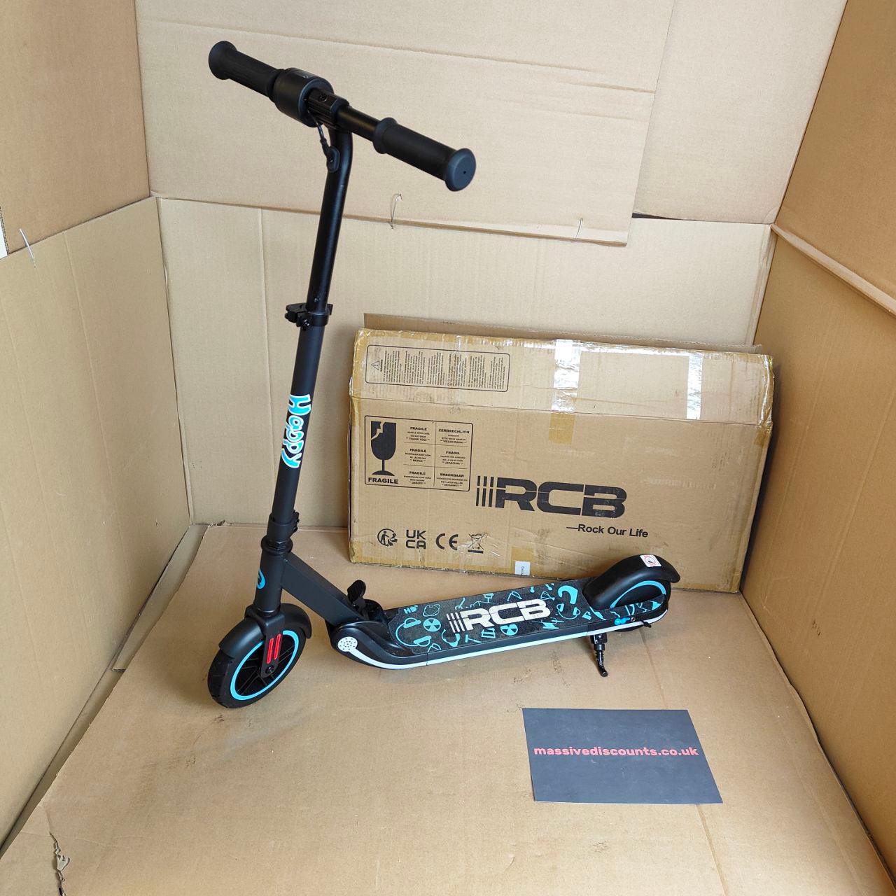 RCB Electric Scooter for Kids 6-12 Years, 150W, 3-Speed Modes, 9.3mph - Massive Discounts