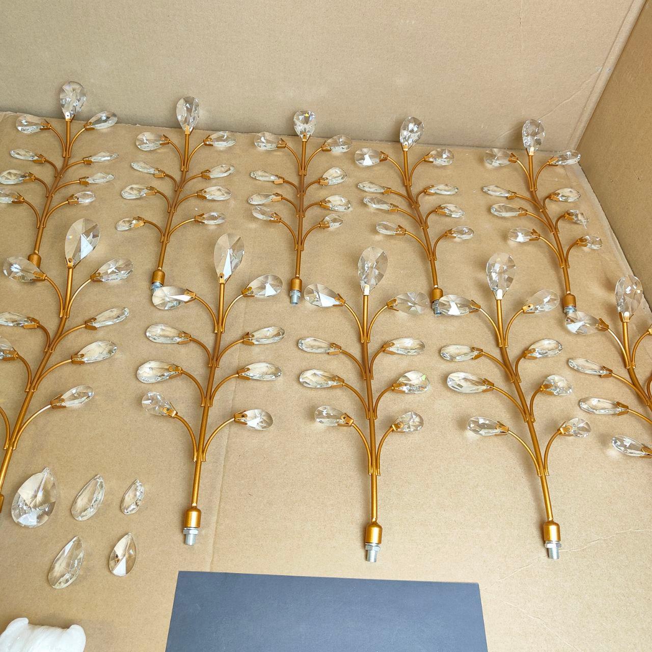 Vintage K9 Clear Crystal Chandeliers, Ceiling Lighting, 5 Light Gold - Massive Discounts
